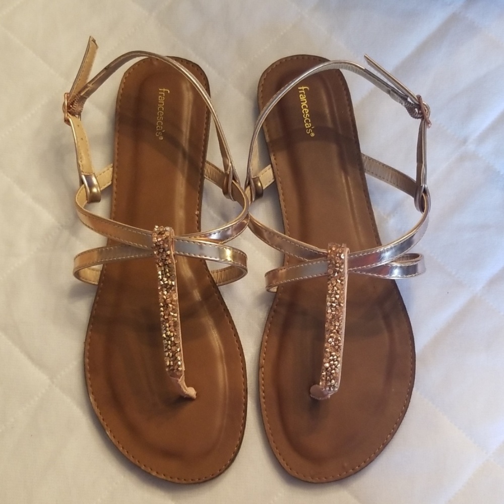 Francesca's rose gold sandals